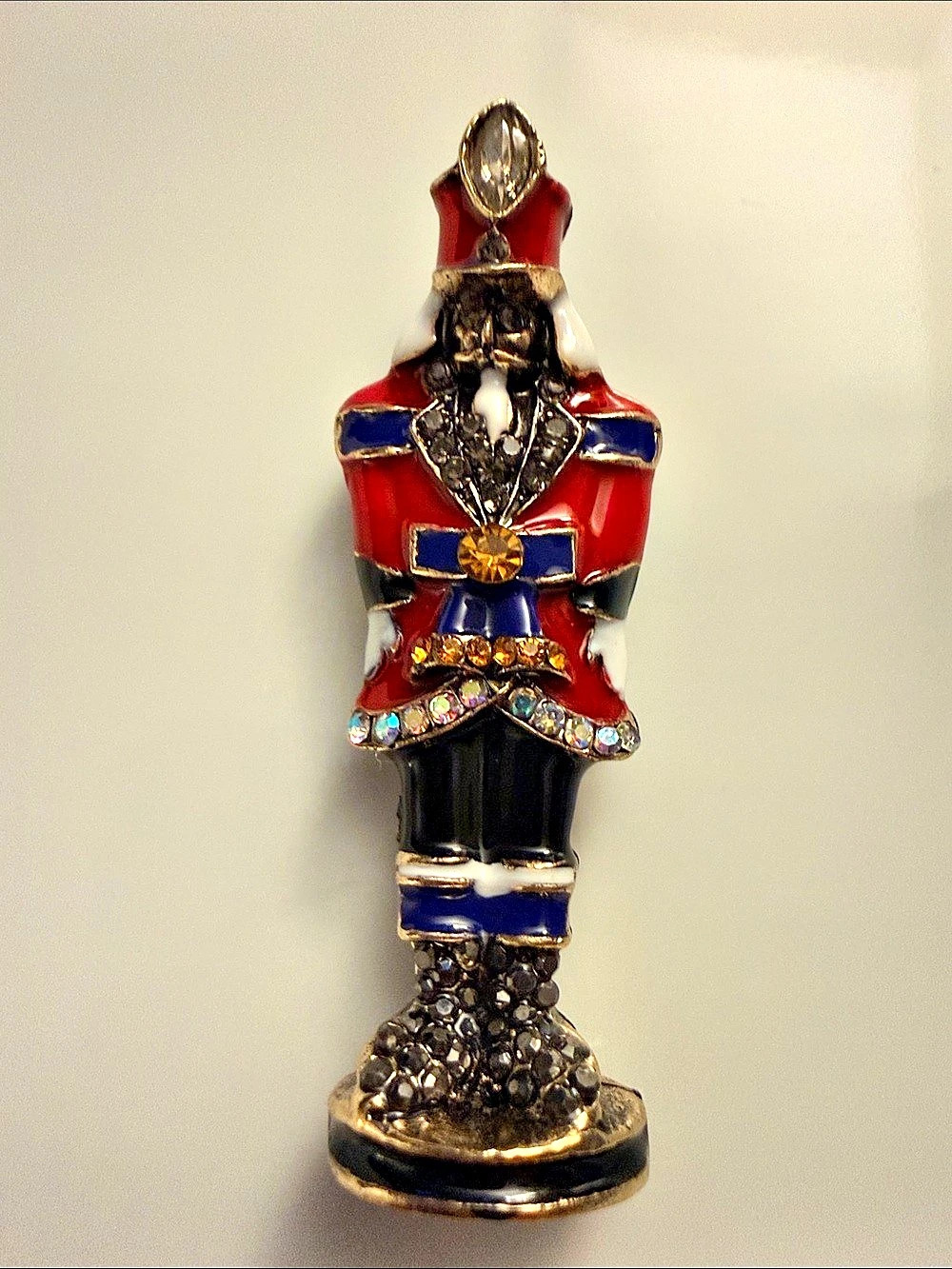 festive Christmas nutcracker soldier brooch
